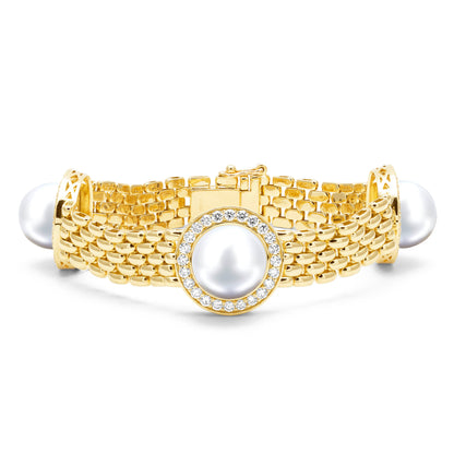 Bracelet - South Sea Pearl And Diamond | Singhvi Jewels