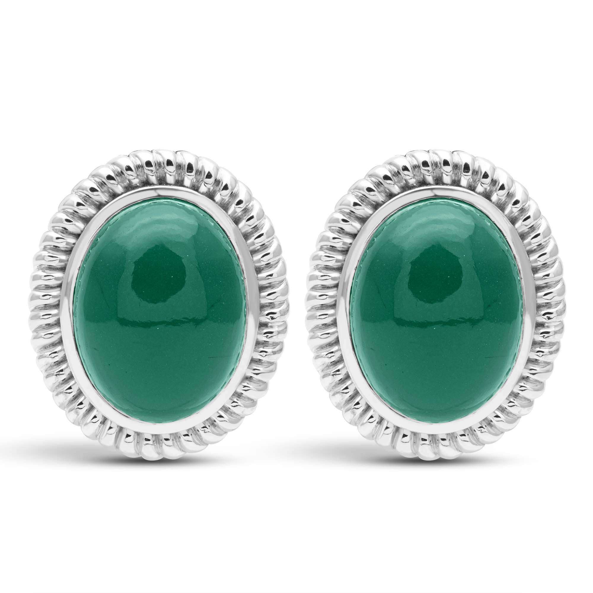 Earrings - Green Onyx | Singhvi Jewels