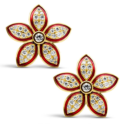 Earrings - Diamond (Enamel) (2438C) | Singhvi Jewels