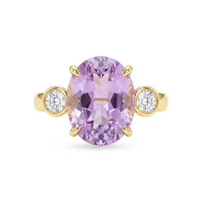 Ring - Kunzite And Diamond