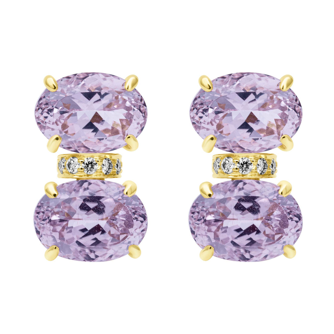 Earrings - Kunzite and Diamond | Singhvi Jewels