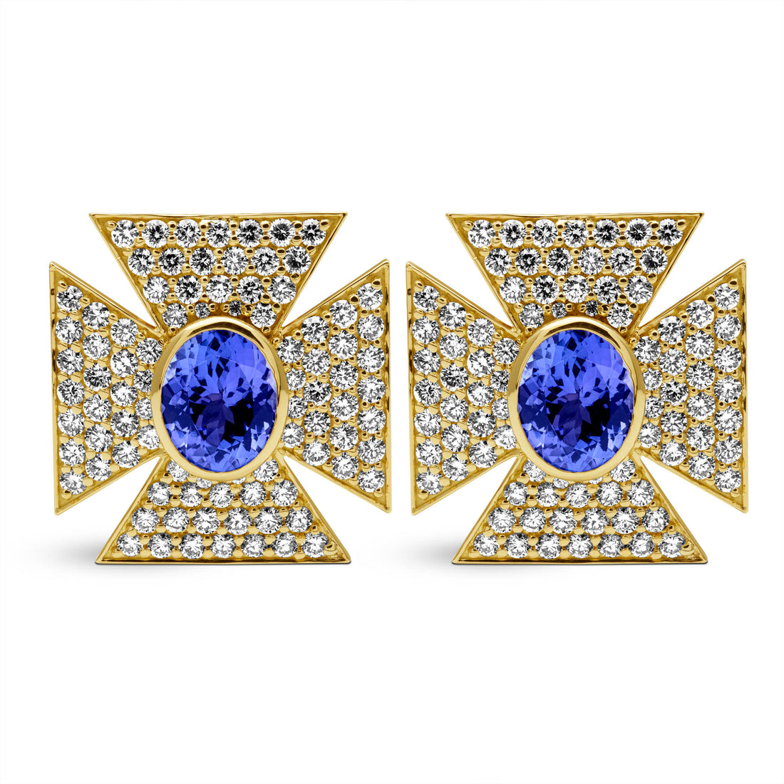 Earrings - Tanzanite And Diamond | Singhvi Jewels