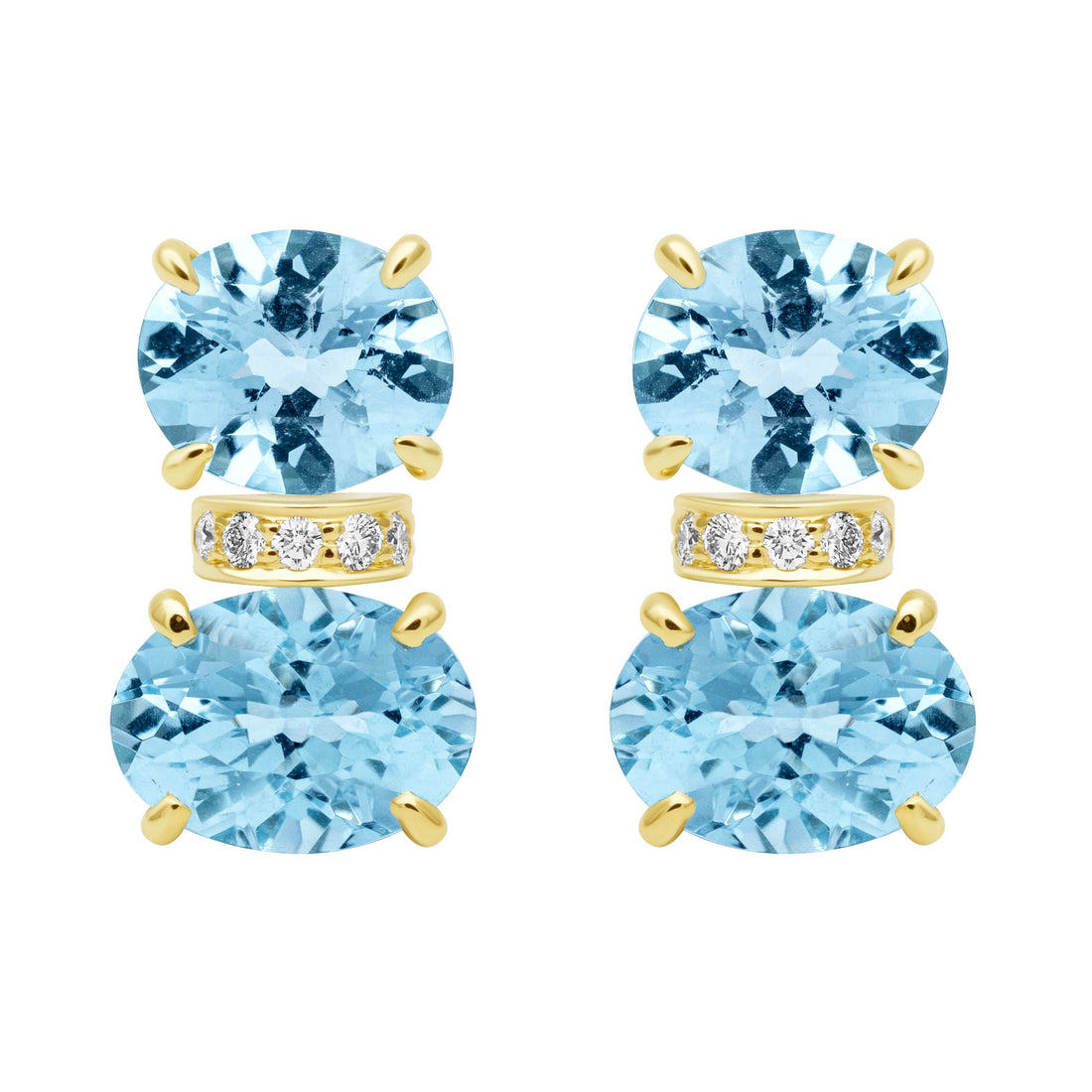 Earrings - Blue Topaz and Diamond | Singhvi Jewels