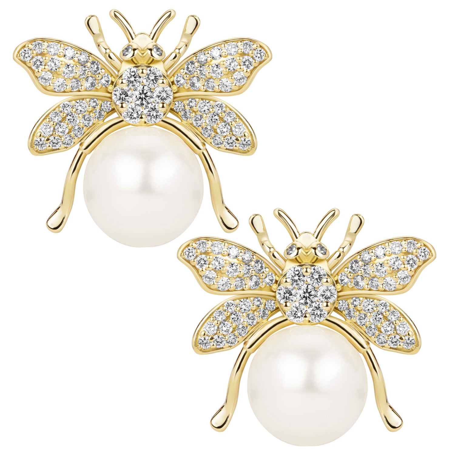 Earrings - Fresh Water Pearl and Diamond | Singhvi Jewels