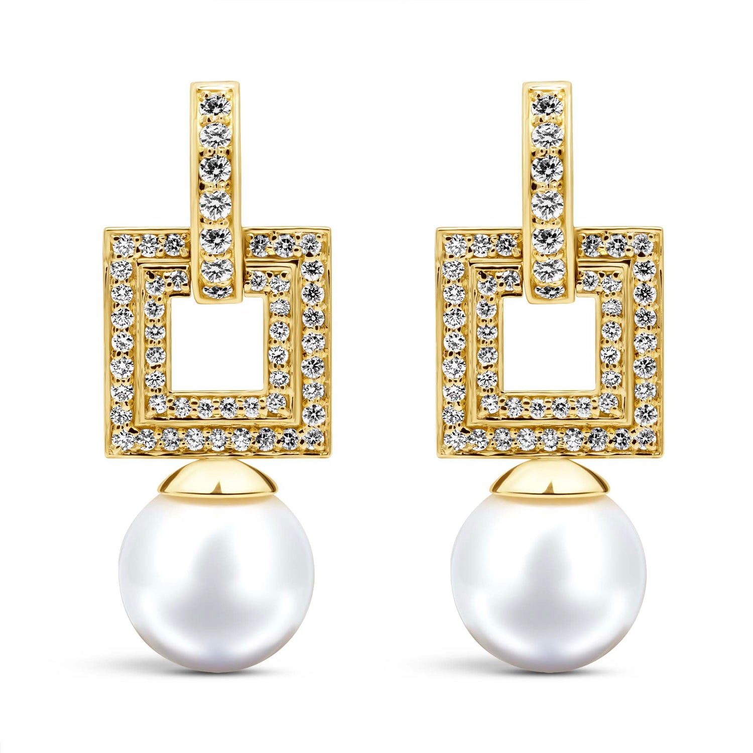 Earrings - South Sea Pearl And Diamond (2429B) | Singhvi Jewels
