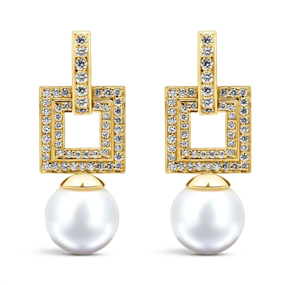 Earrings - South Sea Pearl and Diamond | Singhvi Jewels
