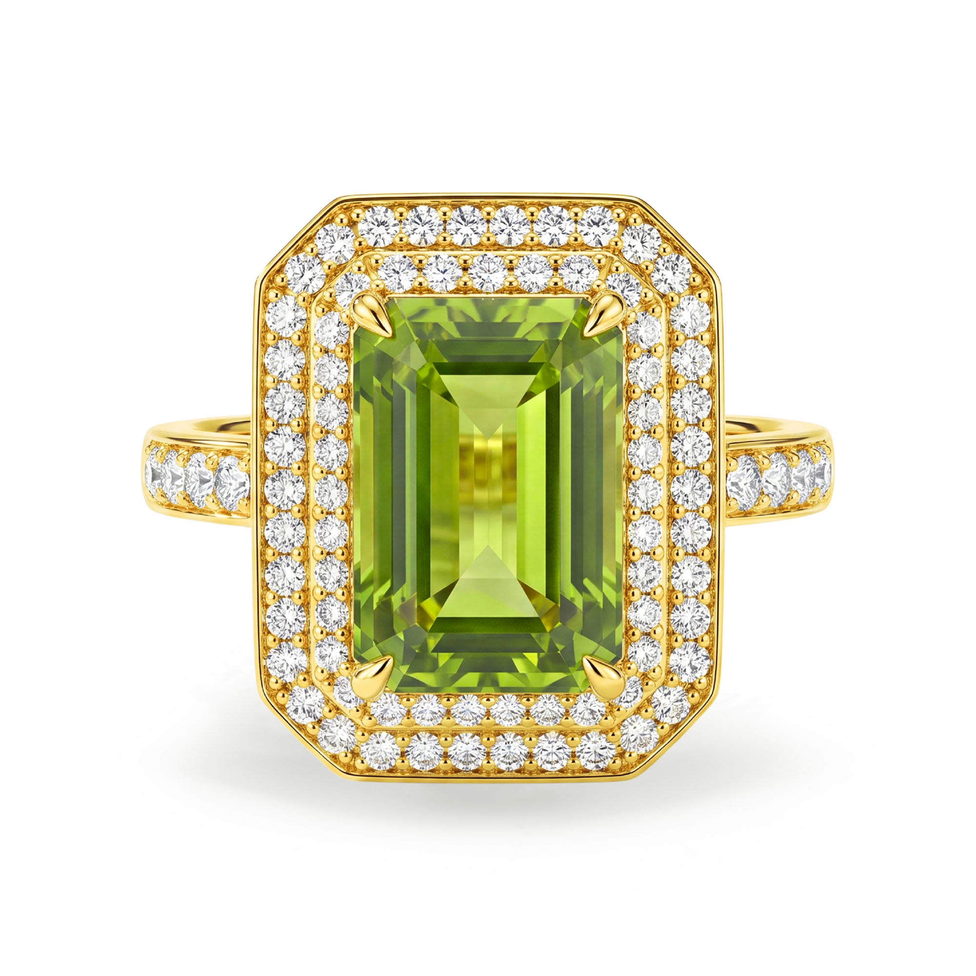 Ring - Peridot And Diamond | Singhvi Jewels