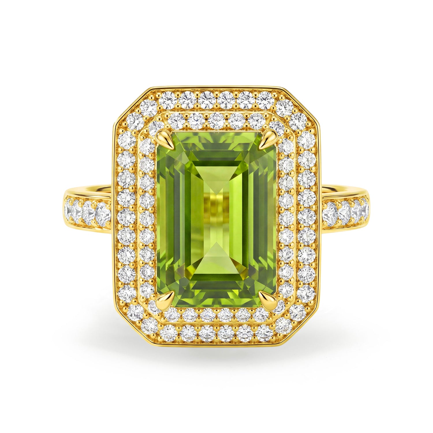 Ring - Peridot And Diamond | Singhvi Jewels