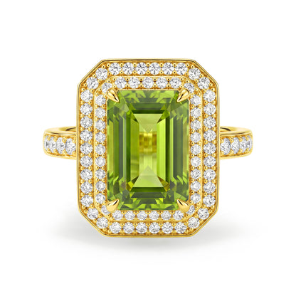 Ring - Peridot And Diamond | Singhvi Jewels