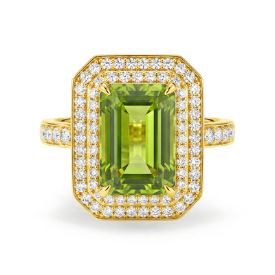 Ring - Peridot And Diamond (2462E)