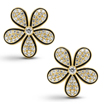 Earrings - Diamond (Enamel) (2437B)