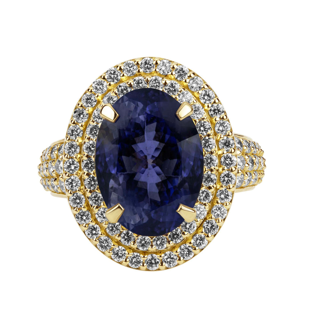 Ring - Iolite and Diamond | Singhvi Jewels
