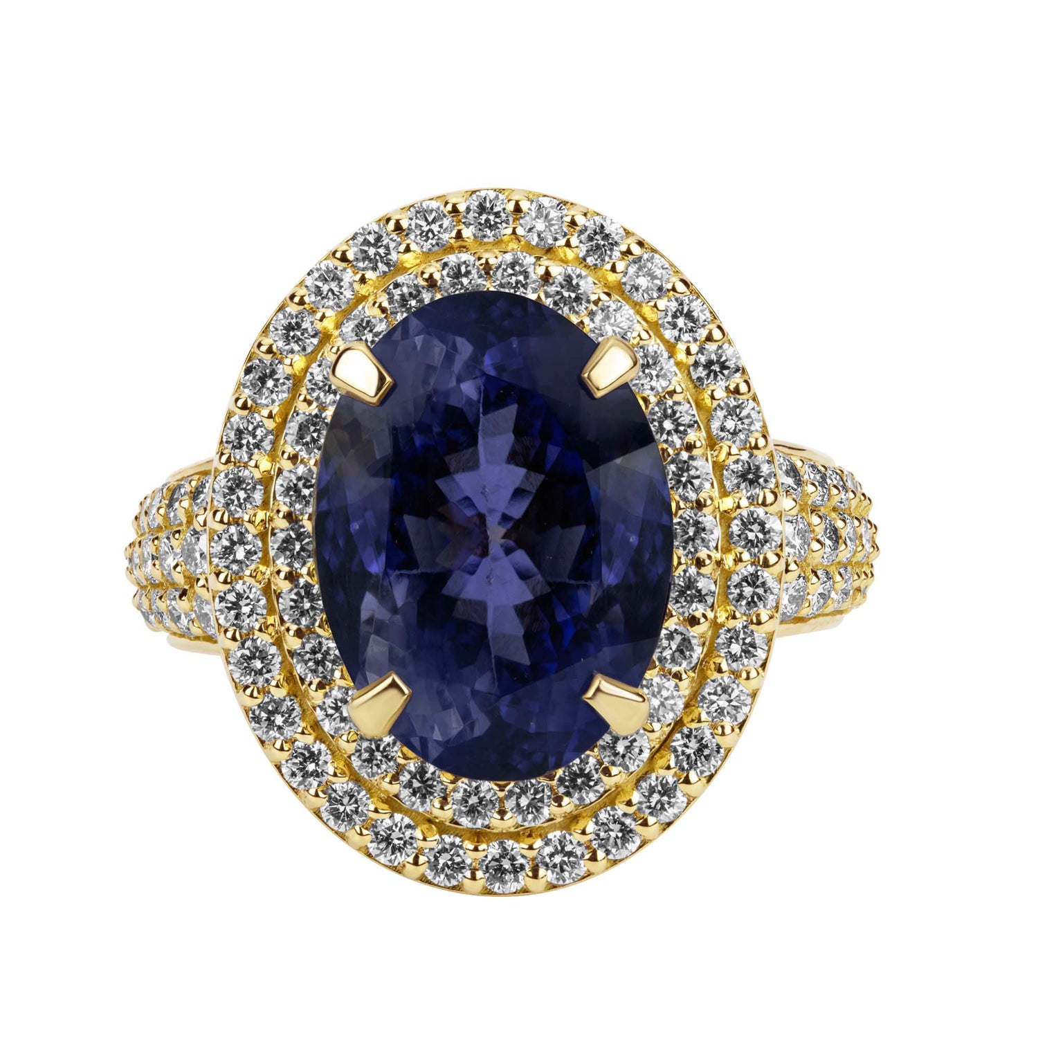 Ring - Iolite And Diamond (2380F) | Singhvi Jewels