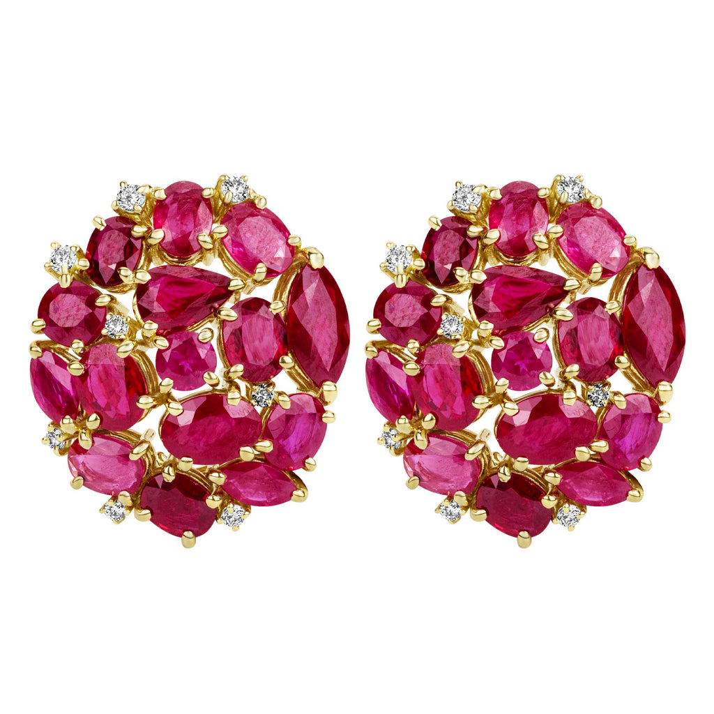Earrings - Ruby And Diamond