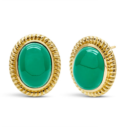Earrings - Green Onyx