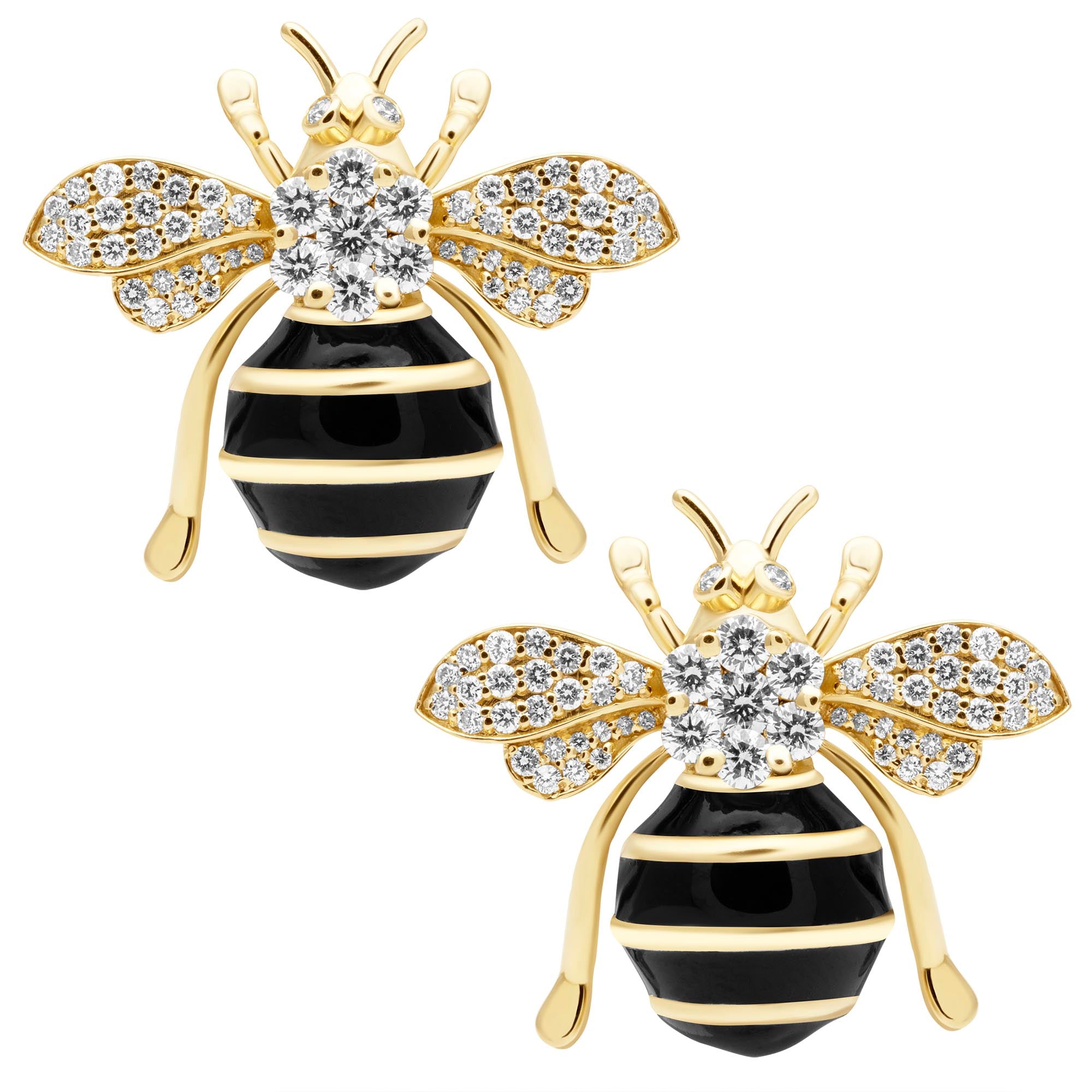 Earrings - Diamond (enamel) (2399E) | Singhvi Jewels