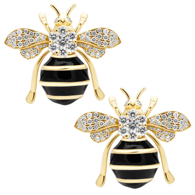 Earrings - Diamond (enamel) (2399E)
