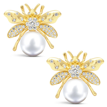 Earrings - South Sea Pearl  And Diamond | Singhvi Jewels