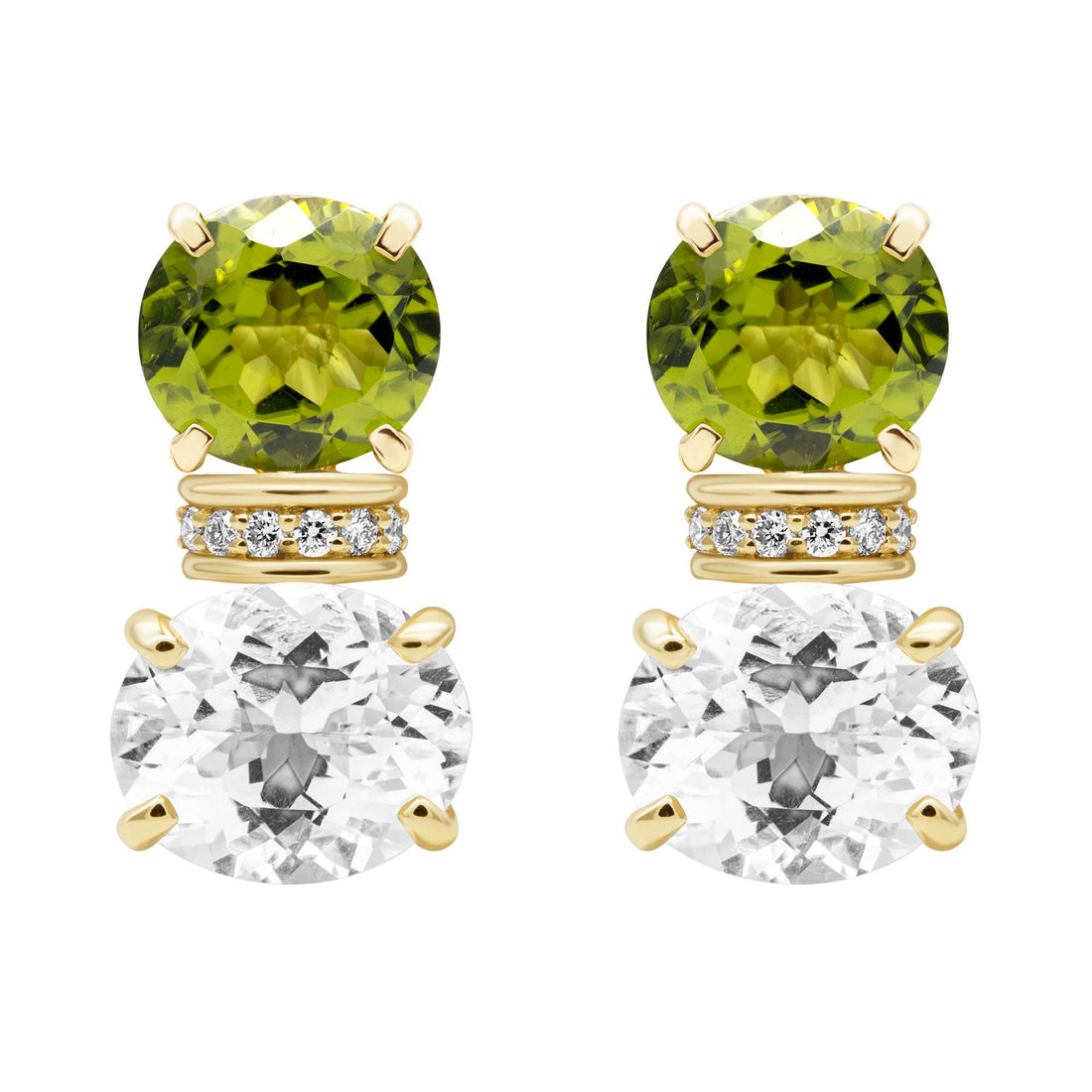 Earrings - Crystal And Diamond | Singhvi Jewels