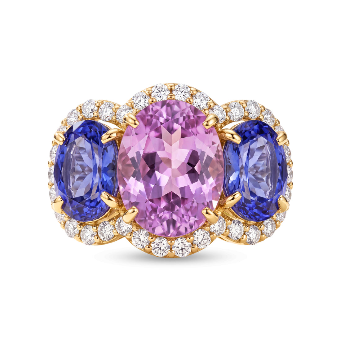 Ring - Kunzite, Tanzanite And Diamond | Singhvi Jewels