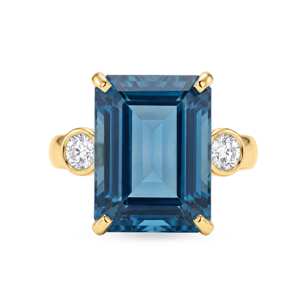 Ring - Blue Topaz And Diamond | Singhvi Jewels