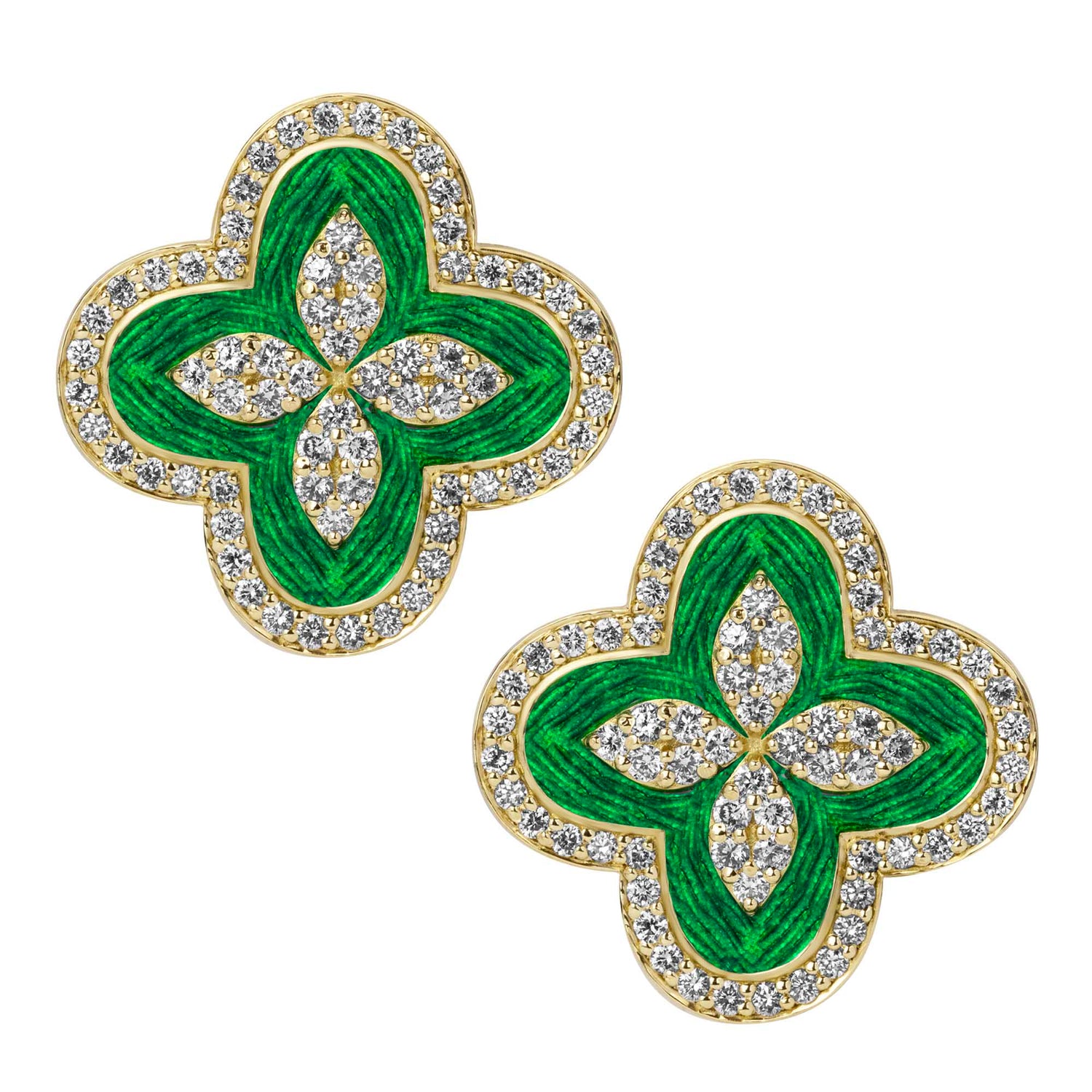 Earrings - Diamond (enamel) (2392F) | Singhvi Jewels