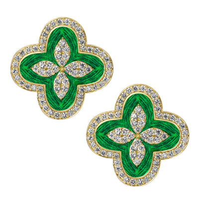 Earrings - Diamond (Enamel) (2392F)