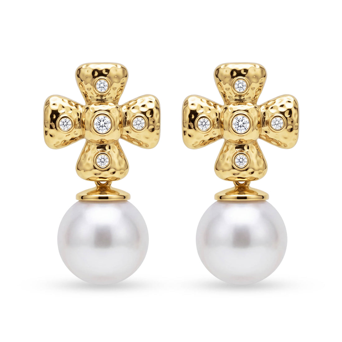 Earrings - South Sea Pearl And Diamond | Singhvi Jewels