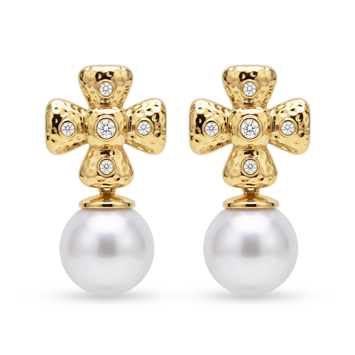 Earrings - South Sea Pearl And Diamond | Singhvi Jewels