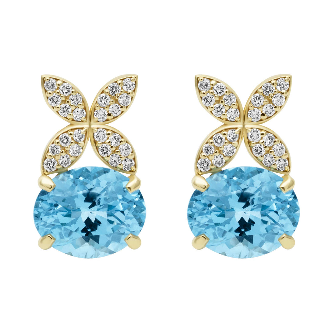 Earrings - Blue Topaz and Diamond | Singhvi Jewels