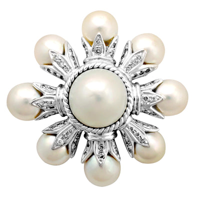 Brooch - South Sea Pearl And Diamond