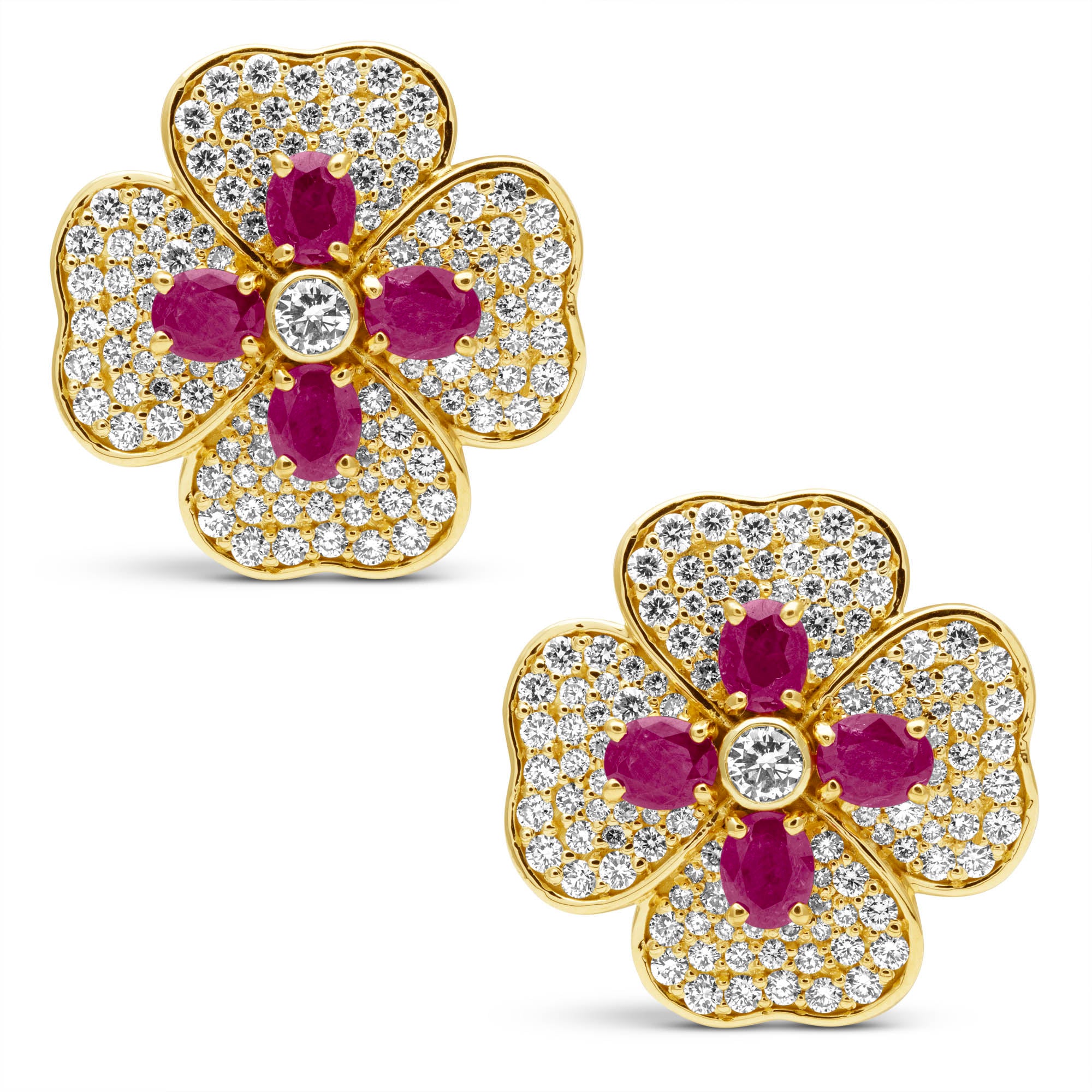 Earrings - Ruby And Diamond | Singhvi Jewels