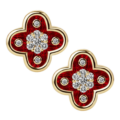 Earrings - Diamond (enamel) (2393A)
