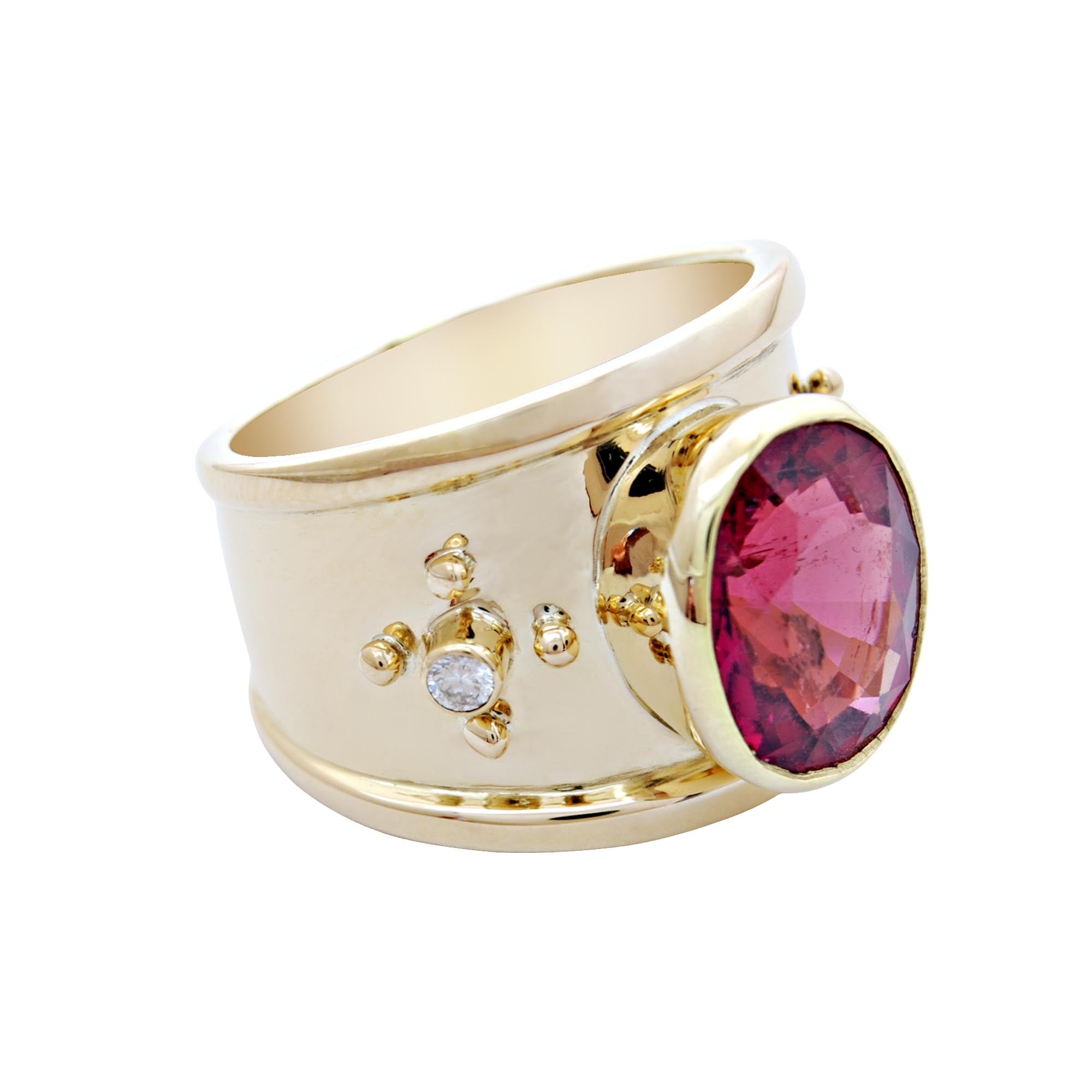 Repair - Ring - Rubellite and Diamond in 18K Gold (1766A)