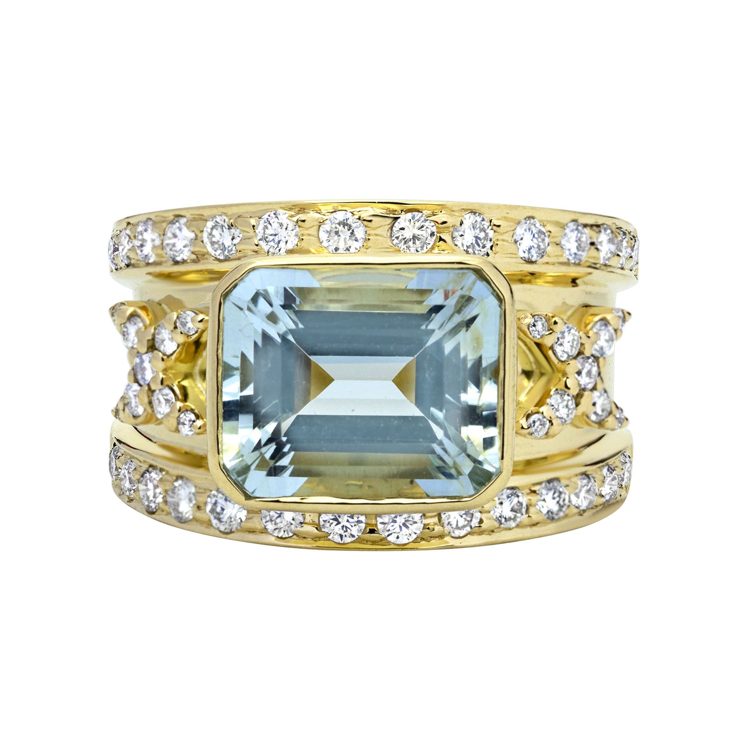 Repair - Ring - Aquamarine And Diamond in 18K Gold (2317E)