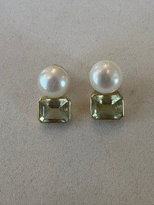 Repair - Earrings - Beryl & Pearl in 18K Gold