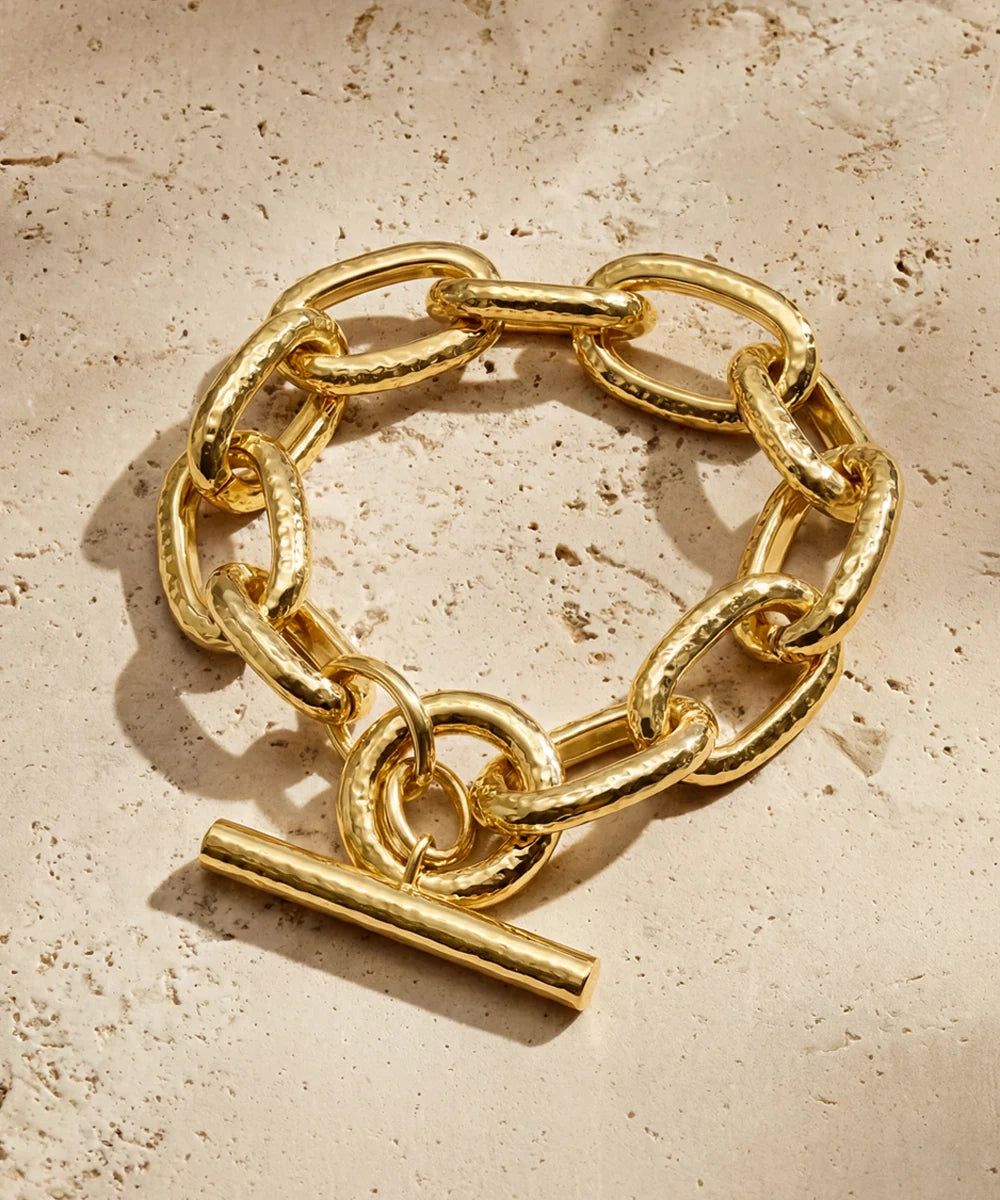 18K Gold Toggle Bracelet