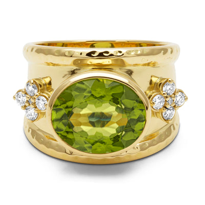 Ring - Peridot And Diamond