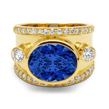 Ring - Tanzanite And Diamond | Singhvi Jewels
