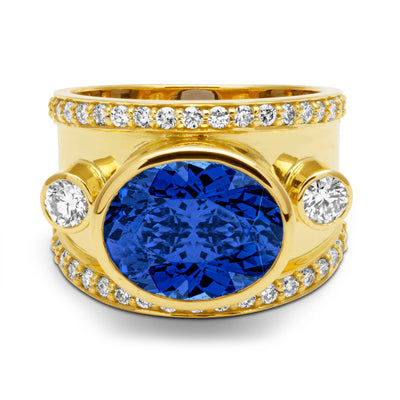 Ring - Tanzanite And Diamond