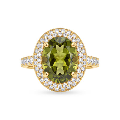 Ring - Peridot And Diamond
