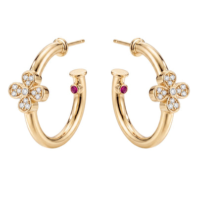 Earrings - Ruby And Diamond
