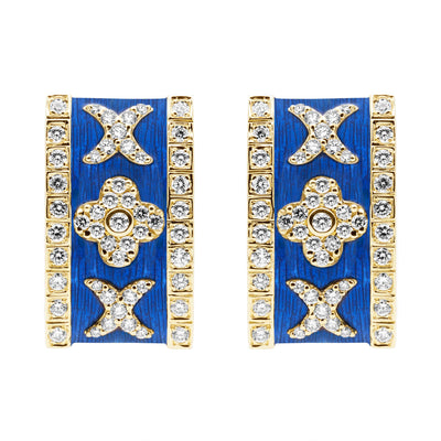 Earrings - Diamond (Enamel) (2407E)