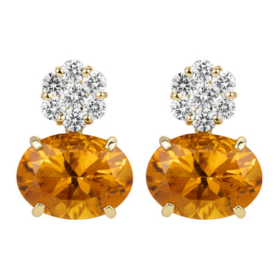 Earrings - Citrine And Diamond (2386J)