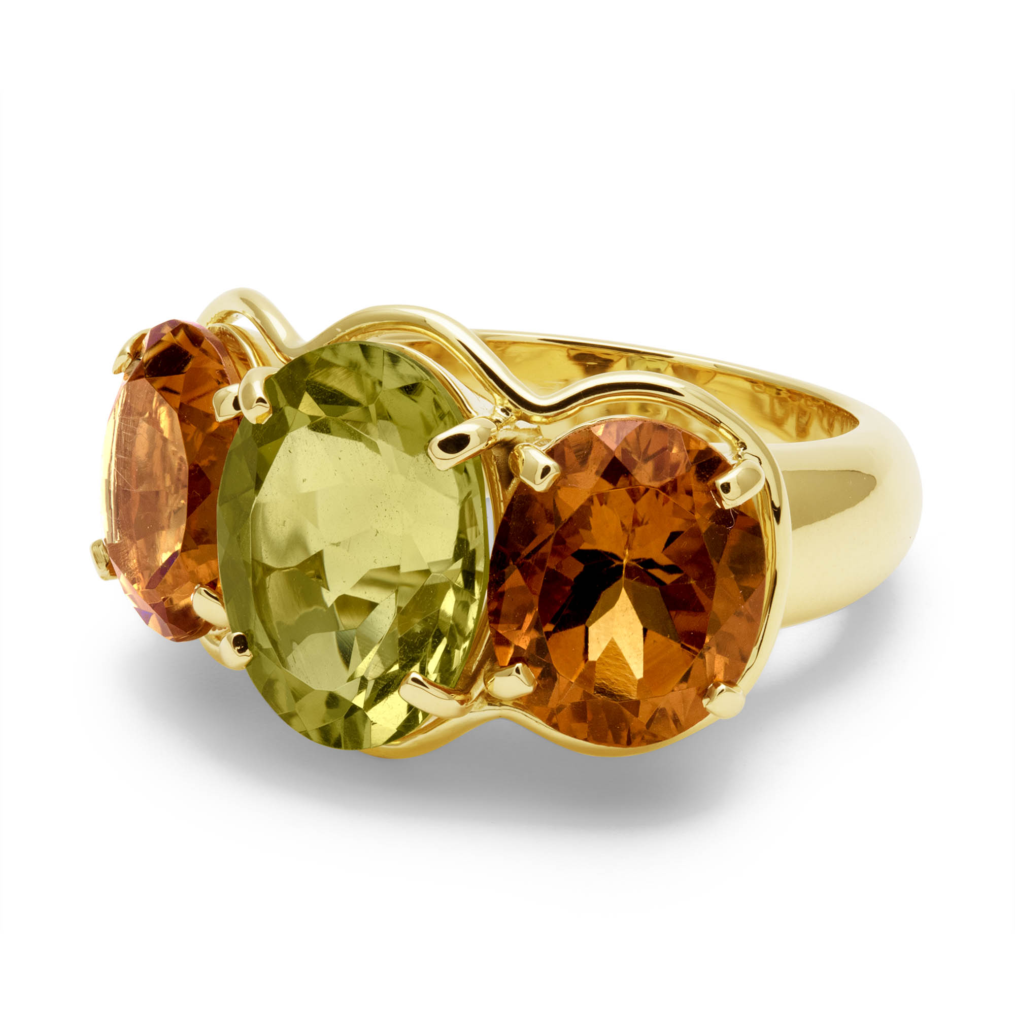 Ring - Citrine And Lemon Quartz | Singhvi Jewels