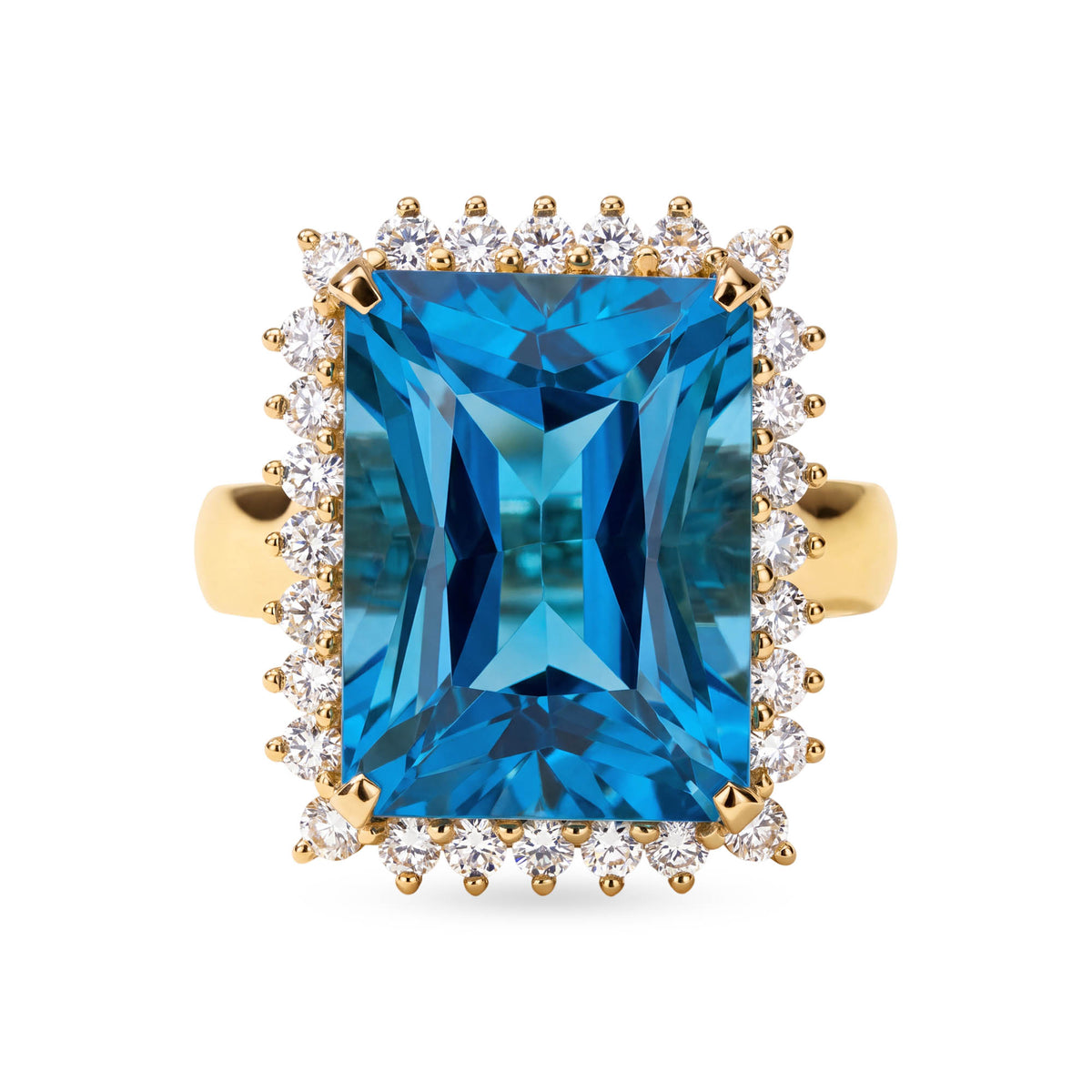 Ring - Blue Topaz And Diamond | Singhvi Jewels
