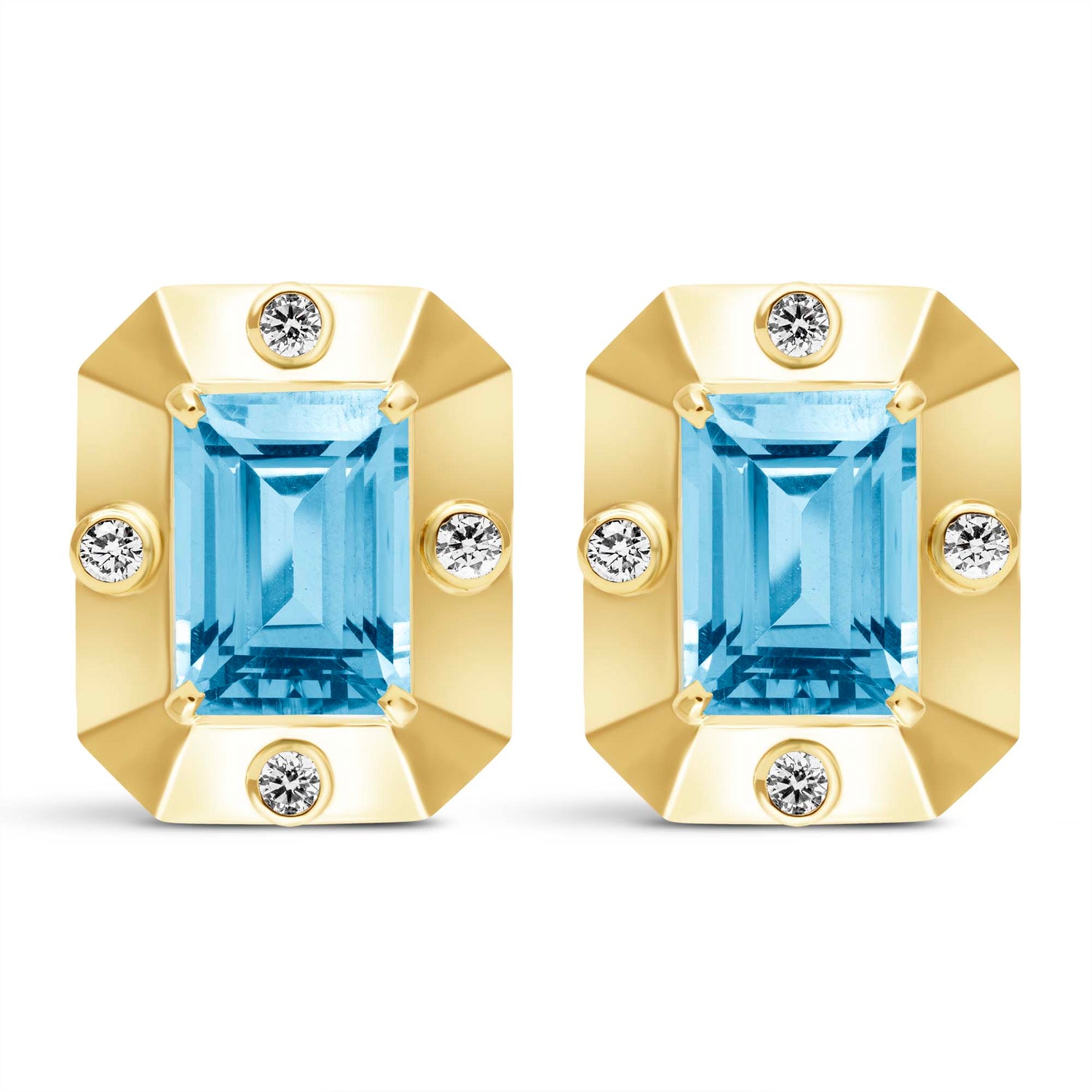 Earrings - Blue Topaz And Diamond (2431F) | Singhvi Jewels