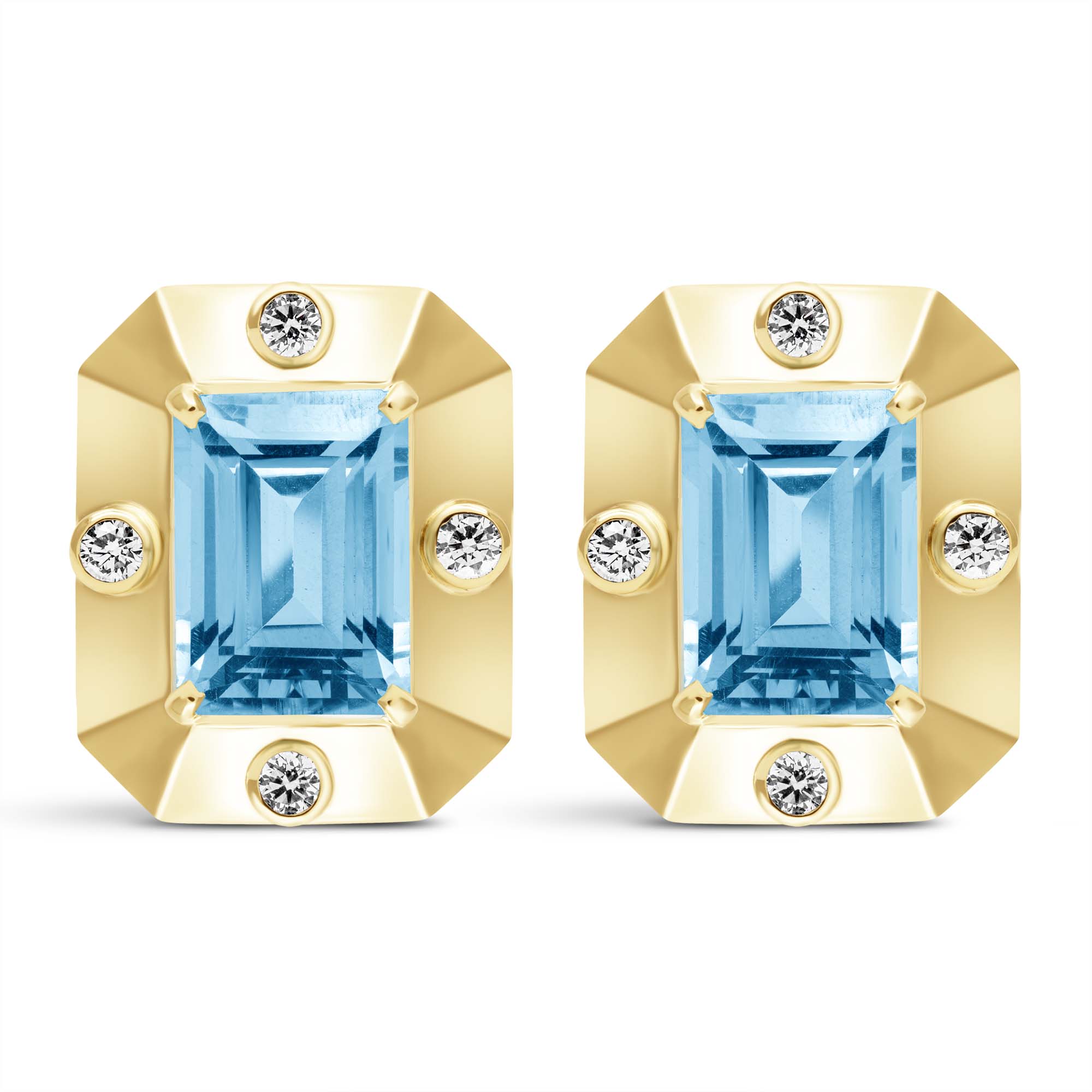Earrings - Blue Topaz And Diamond (2431F) | Singhvi Jewels