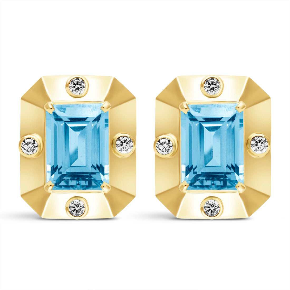 Earrings - Blue Topaz and Diamond | Singhvi Jewels