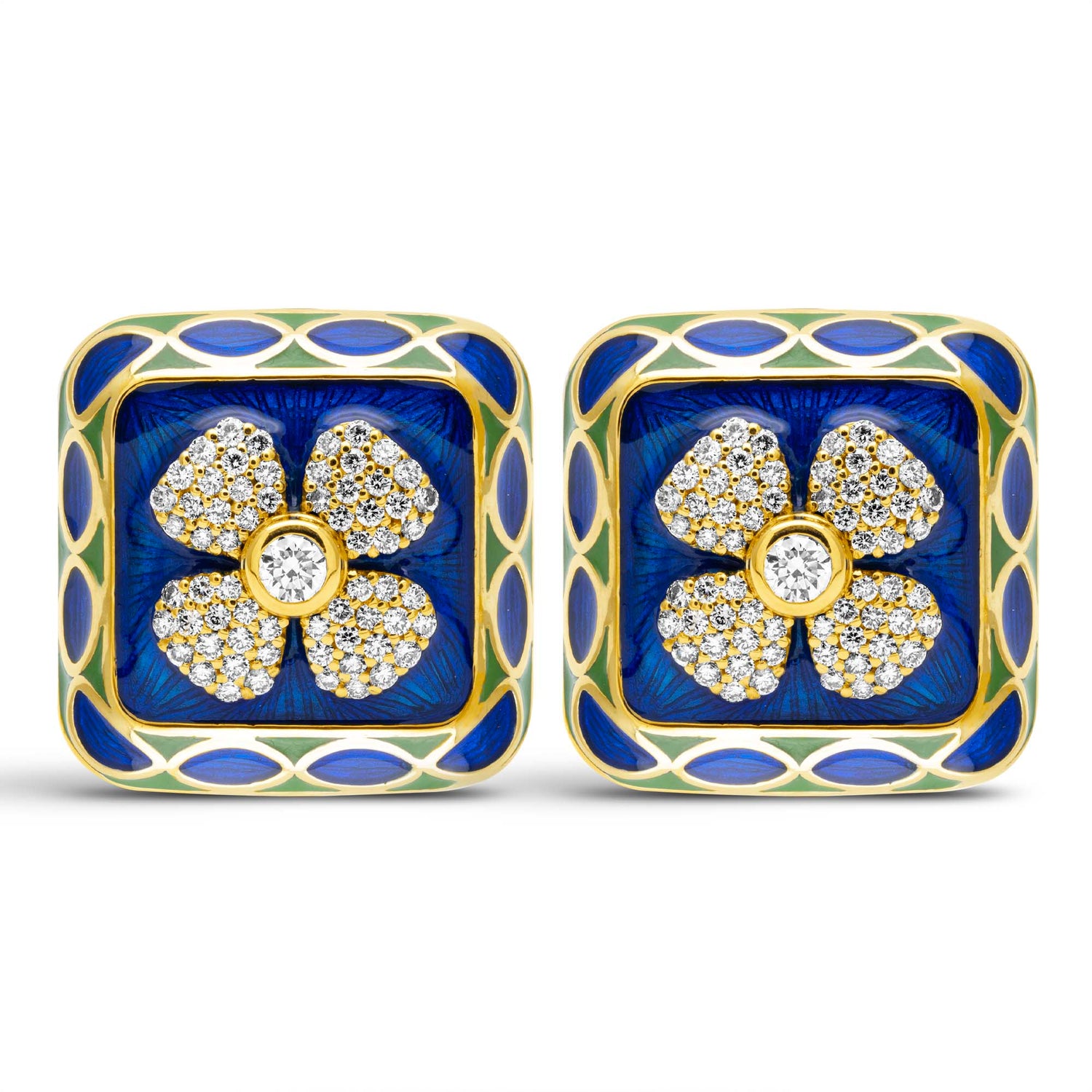 Earrings - Diamond (Enamel) (2440C) | Singhvi Jewels